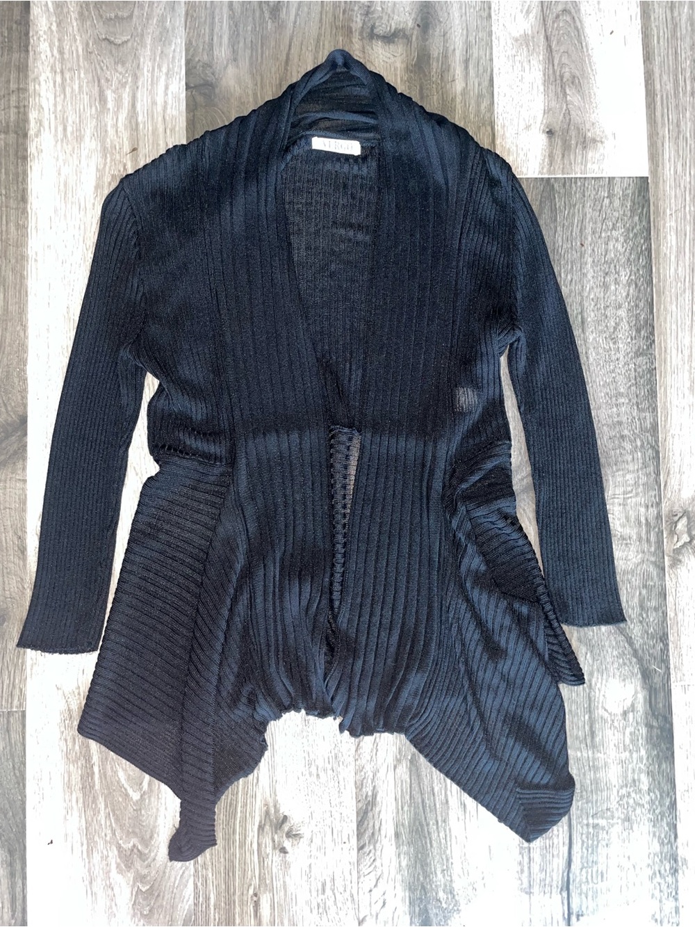 Ergobaby Black Ribbed Open Drape Cardigan